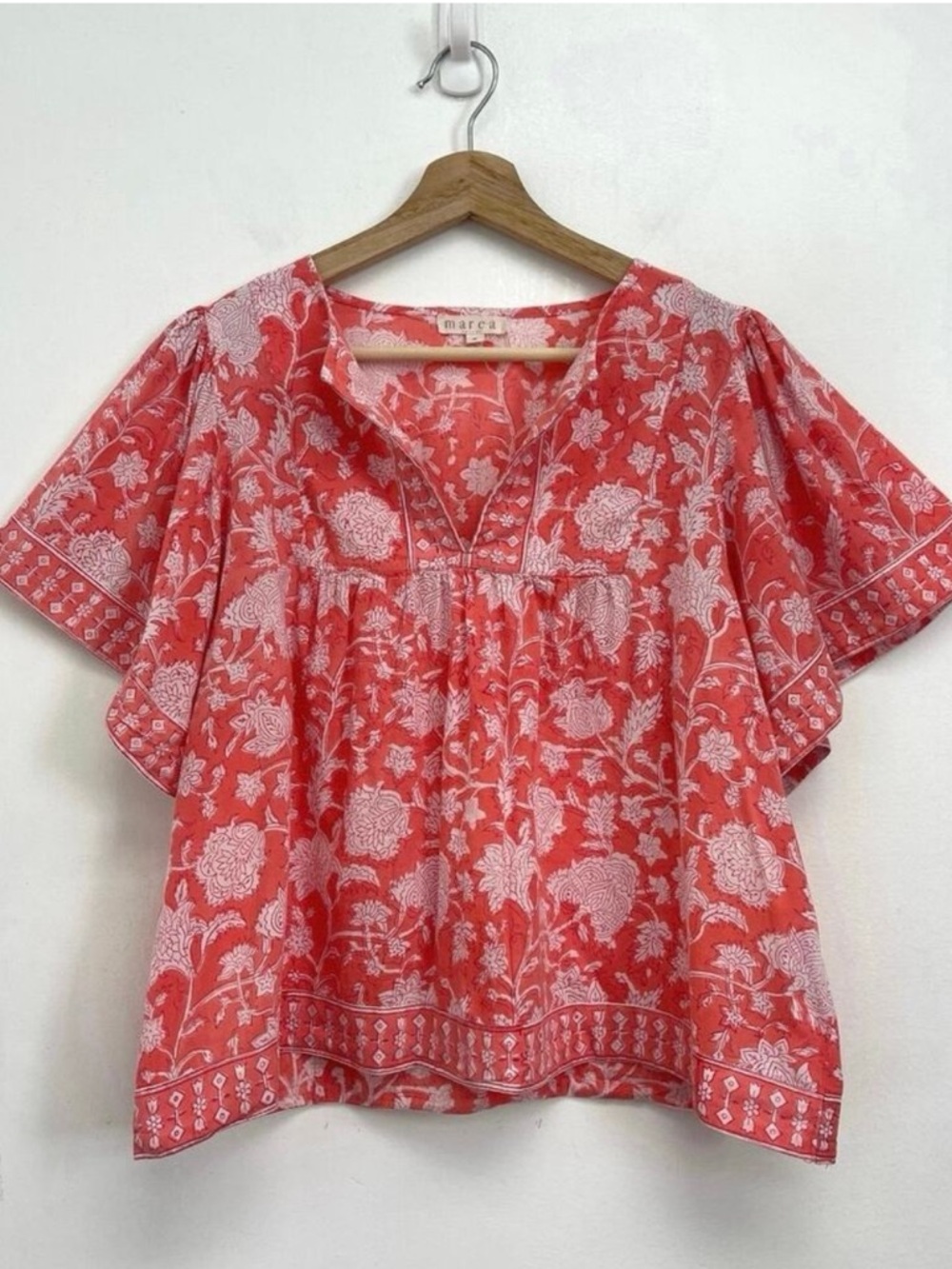 Marea block print top, medium